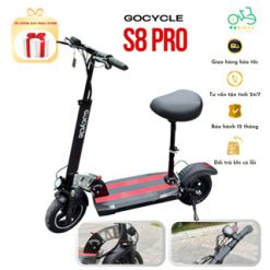 Xe điện Gocycle S8 Pro – Pin khủng 28.6Ah chạy 150km – Gấp gọn, giảm xóc thủy lực, chống trộm NFC