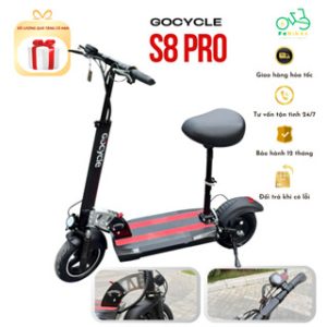Xe điện Gocycle S8 Pro – Pin khủng 28.6Ah chạy 150km – Gấp gọn, giảm xóc thủy lực, chống trộm NFC