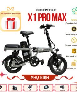 Xe đạp điện trợ lực gấp gọn bỏ cốp tiện lợi GOCYCLE X1 PROMAX 10 giảm sóc tích hợp Smartkey